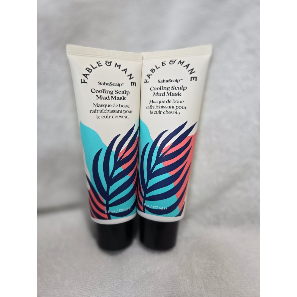 Fable & Mane SahaScalp Cooling Scalp Mud Mask is a 3-in-1 treatment Set of 2 New